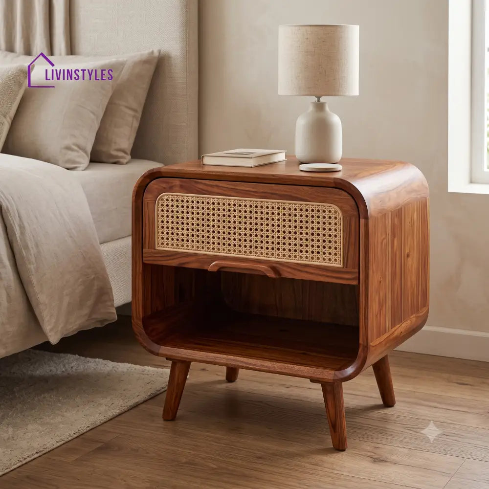 Nyambura Premium Wooden Bedside Table | Side Table for Bedroom