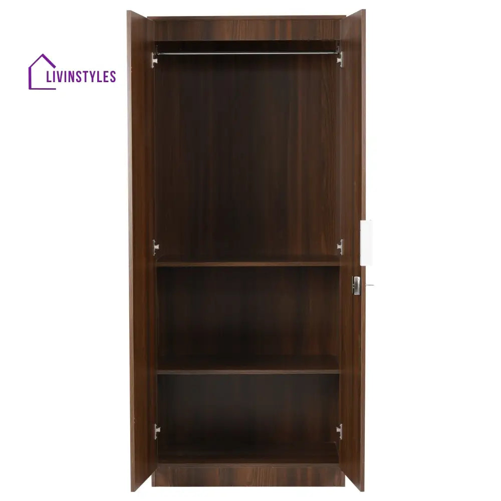 Arseny 2 Door Wardrobe (Classic Walnut) Home Furniture