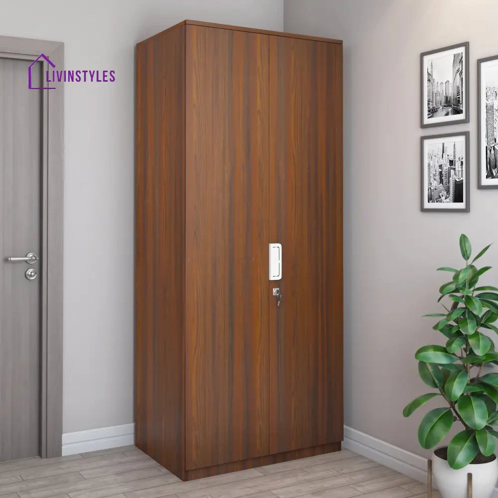 Arseny 2 Door Wardrobe (Classic Walnut) Home Furniture