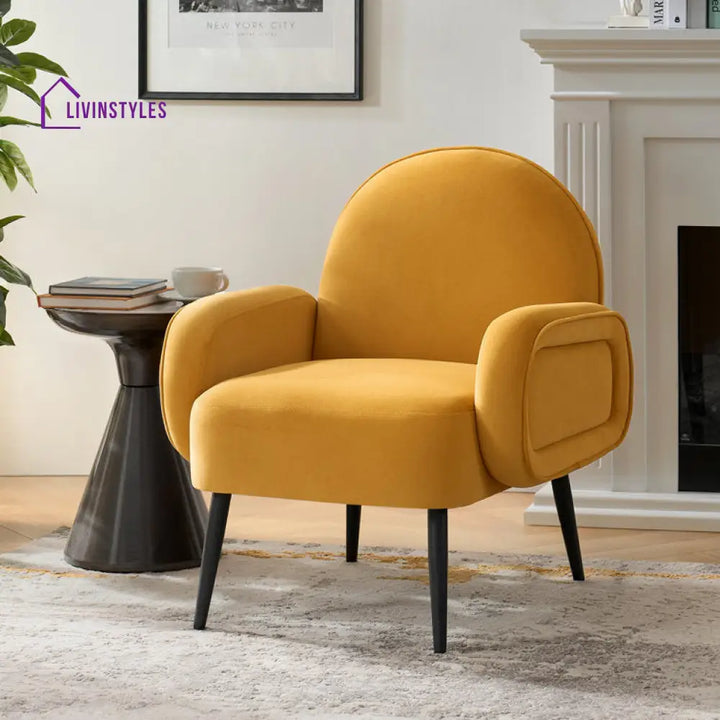 Nyra Metal and Fabric Arm Chair | Living Room Chair | Lounge Chair