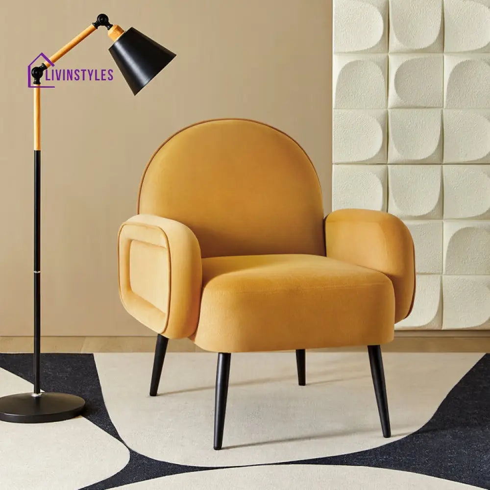 Nyra Metal and Fabric Arm Chair | Living Room Chair | Lounge Chair