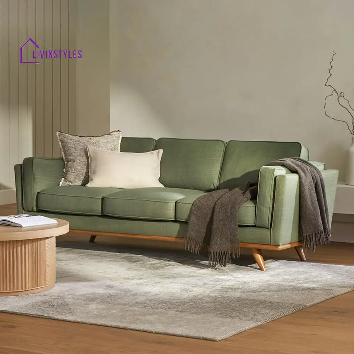Nyra Solid Wood 3 Seater Sofa for Living Room