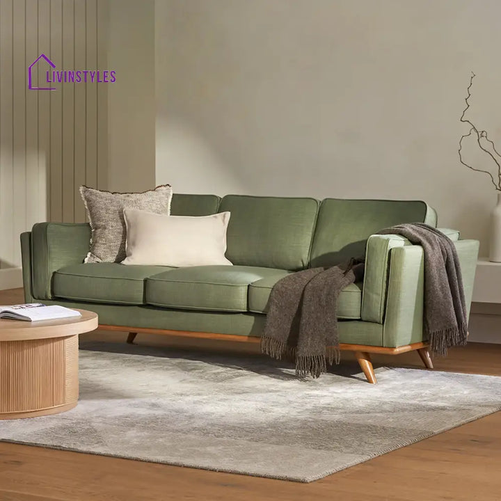 Nyra Solid Wood 3 Seater Sofa for Living Room