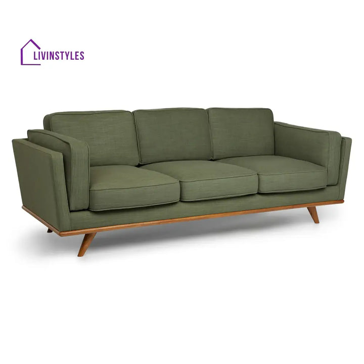 Nyra Solid Wood 3 Seater Sofa for Living Room