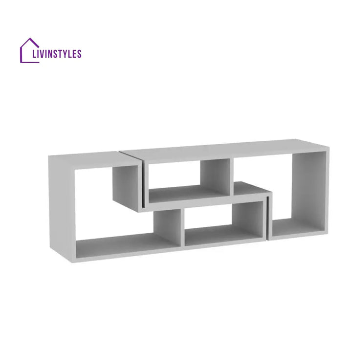 Oakley White Finish Tv Unit Stand for Living Room