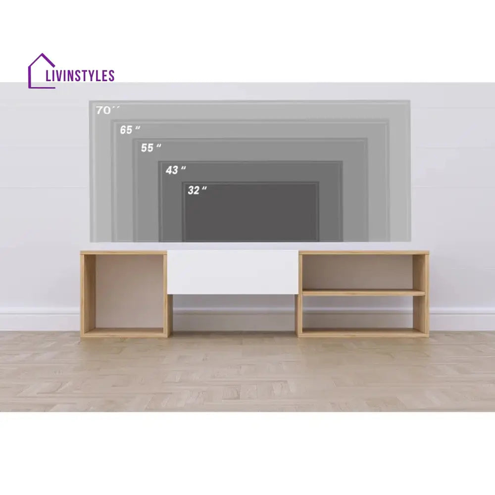 Ocean Wooden Finish Tv Unit Stand for Living Room