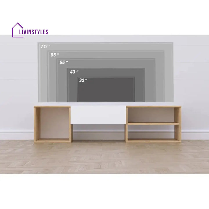 Ocean Wooden Finish Tv Unit Stand for Living Room