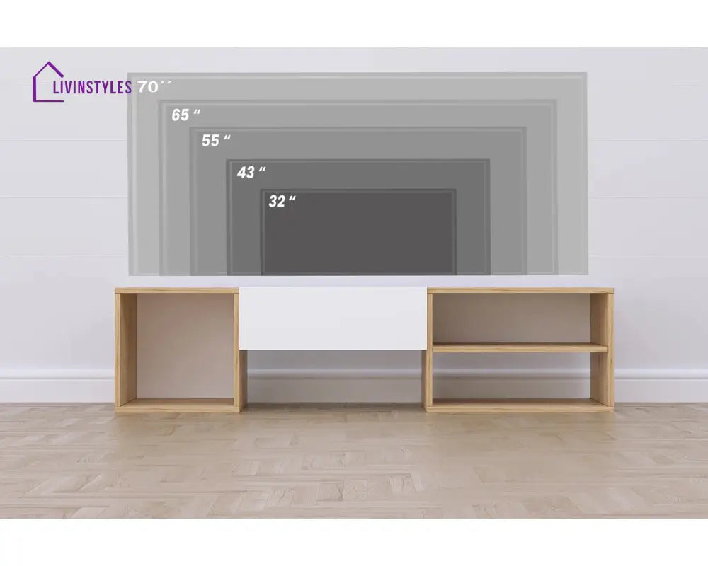 Ocean Wooden Finish Tv Unit Stand for Living Room