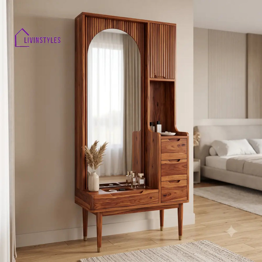 Oceane Premium Solid Wood Dressing Table for Bedroom | New Designer Dressing Unit