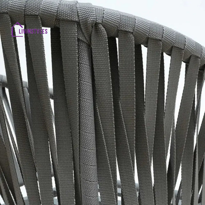 Odalys Outdoor Patio Bar Sets 4 Chairs and 1 Table (Grey) Braided & Rope - Bar Sets