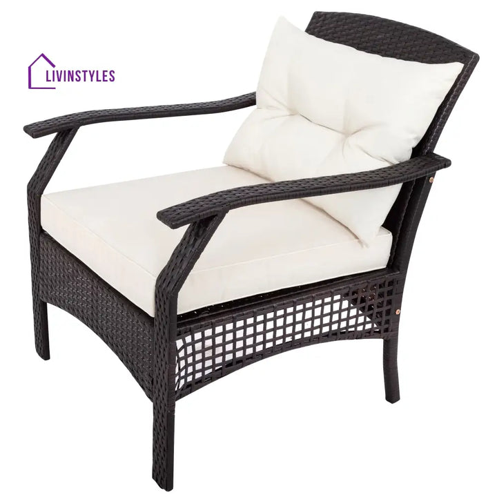 Odette Outdoor Sofa Set 2 Seater 2 Single seater and 1 Center Table (Dark Brown) - Sofa Sets