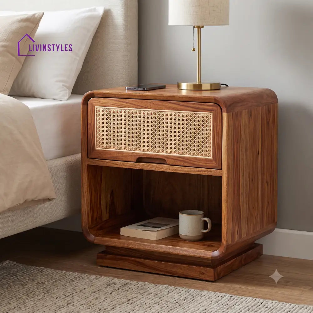 Ogechi Premium Wooden Bedside Table | Side Table for Bedroom