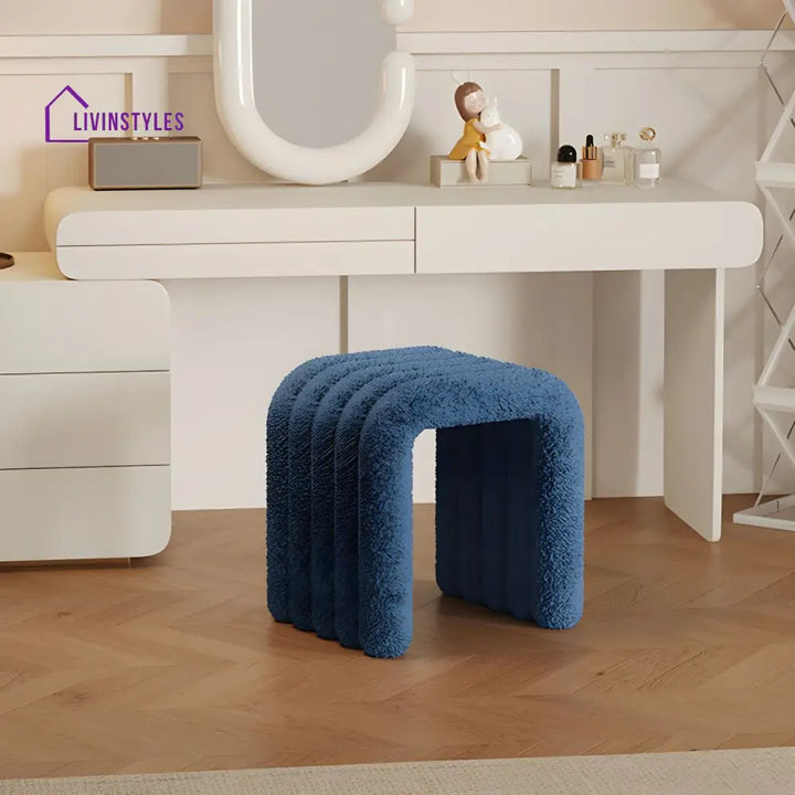 Ojal Living Room Ottoman | Velvet Fabric