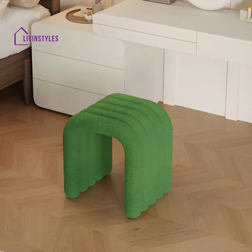 Ojal Living Room Ottoman | Velvet Fabric