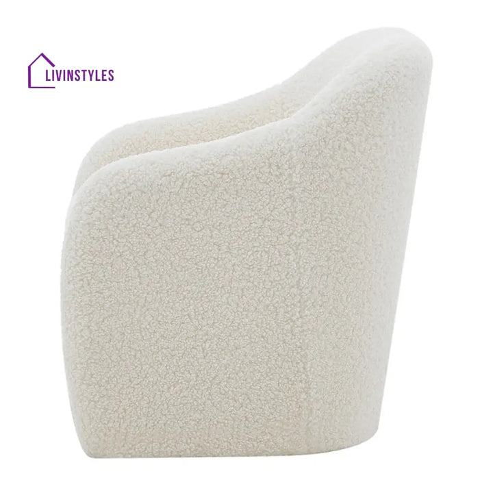 Ojal Solid Wood and Fabric Arm Chair | Living Room Chair | Lounge Chair