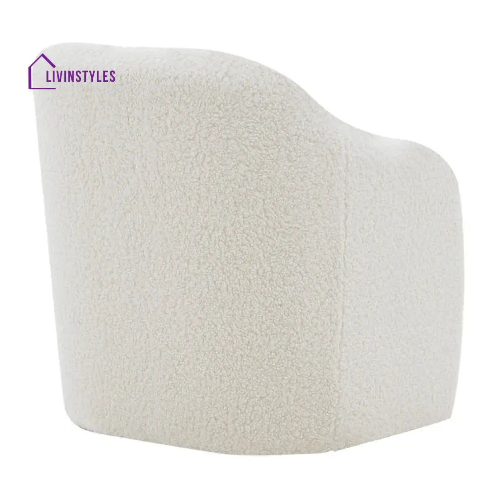 Ojal Solid Wood and Fabric Arm Chair | Living Room Chair | Lounge Chair
