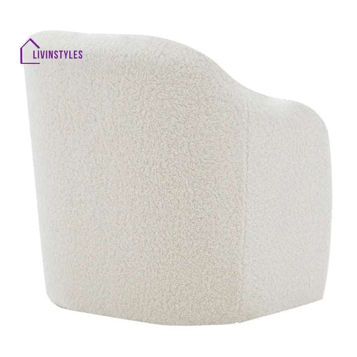Ojal Solid Wood and Fabric Arm Chair | Living Room Chair | Lounge Chair