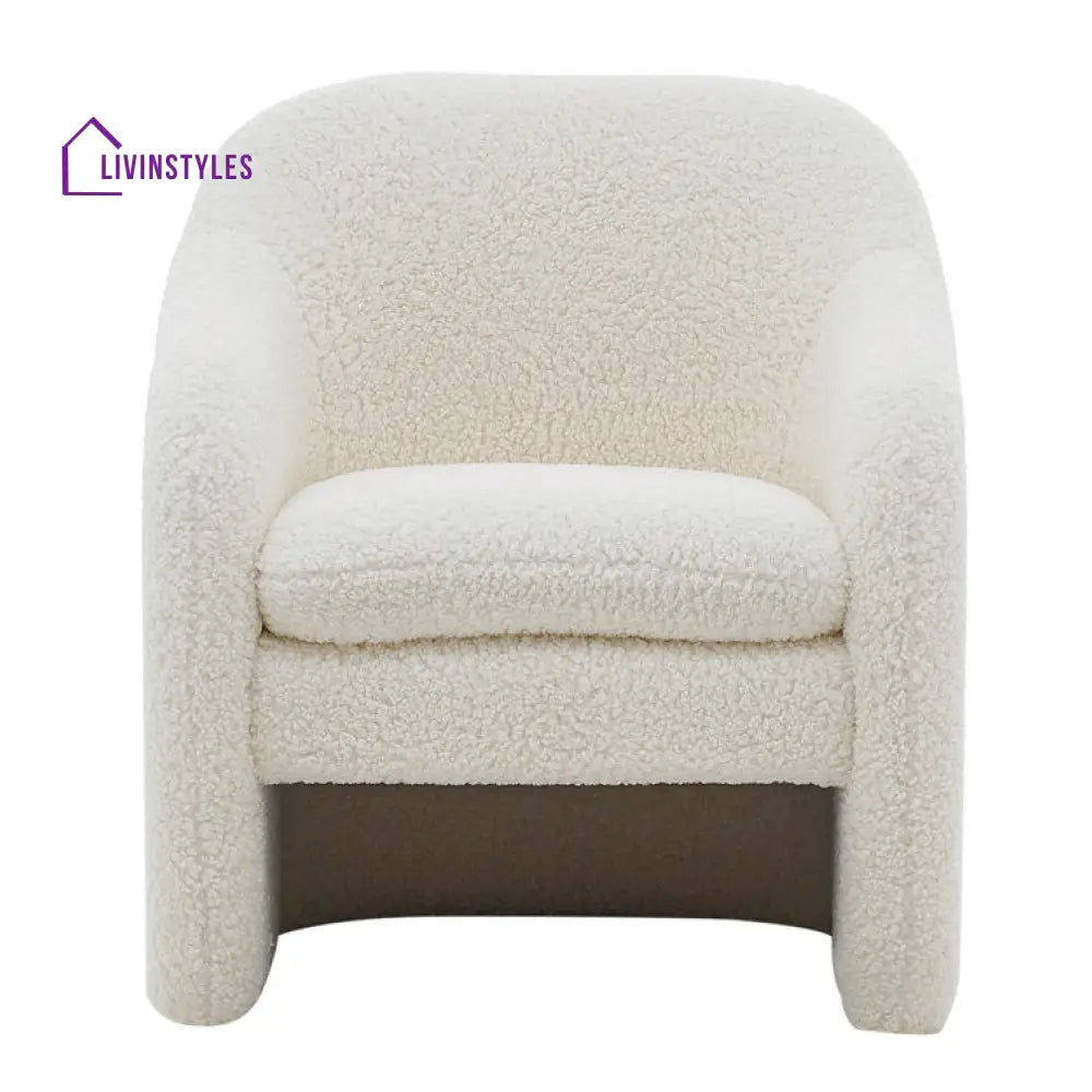 Ojal Solid Wood and Fabric Arm Chair | Living Room Chair | Lounge Chair