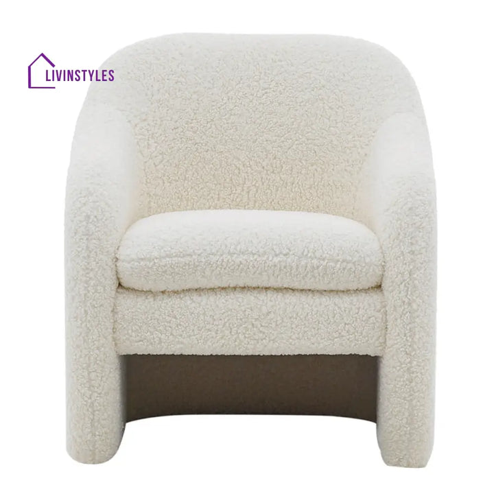 Ojal Solid Wood and Fabric Arm Chair | Living Room Chair | Lounge Chair