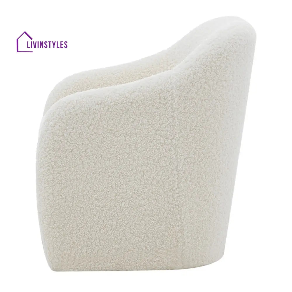 Ojal Solid Wood and Fabric Arm Chair | Living Room Chair | Lounge Chair