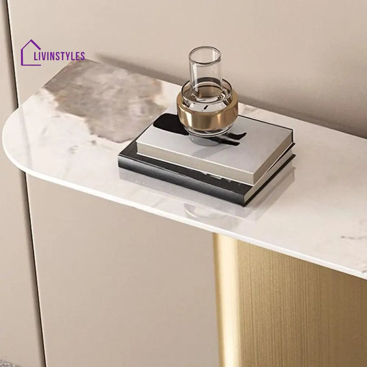 Ojas Stainless Steel Living Room Console Table