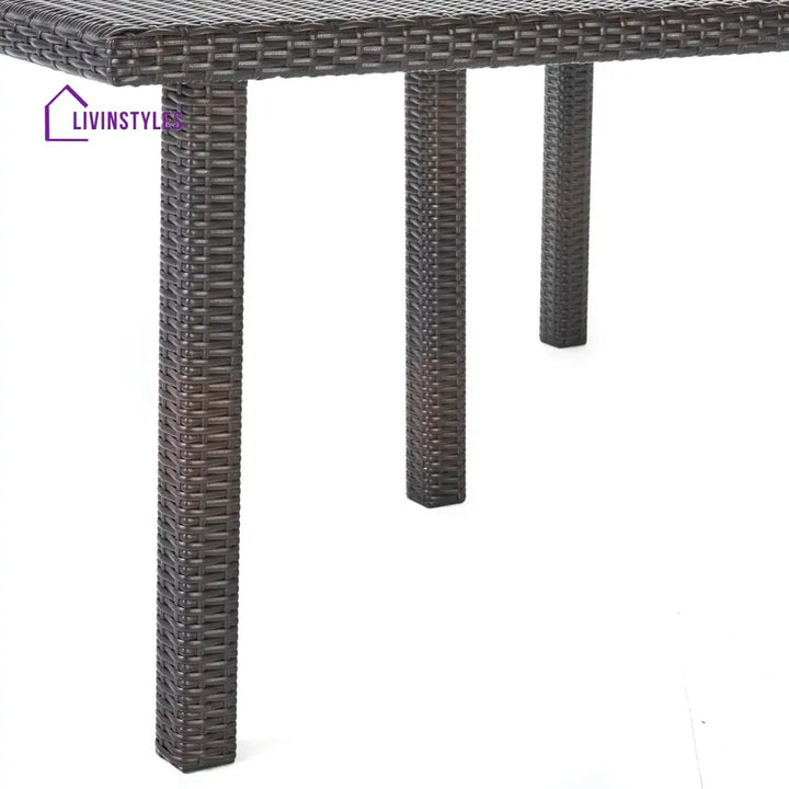 Ojasvi 9-Piece Outdoor Rattan Wicker Square Dining Set - Dining Set
