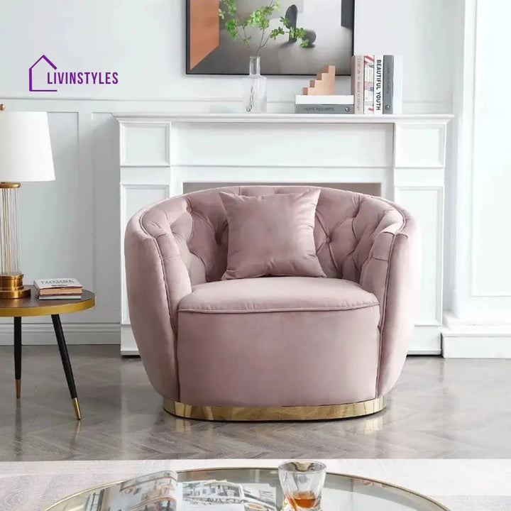 Oksana 3 Seater Sofa in Light pink colour