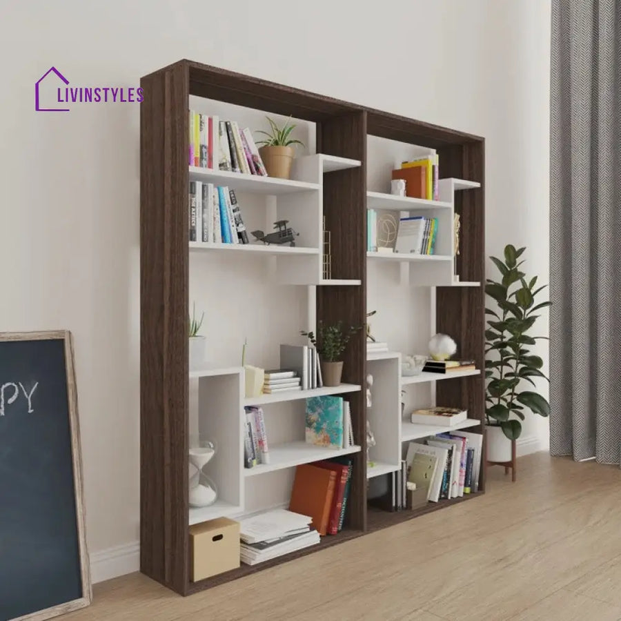 Oksana Engineered Wood Bookshelves | Bookshelf for Living Room | Bedroom | Drawing Room | Study Room