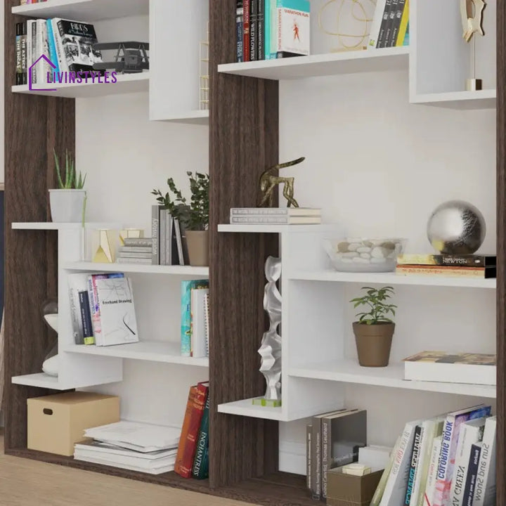 Oksana Engineered Wood Bookshelves | Bookshelf for Living Room | Bedroom | Drawing Room | Study Room