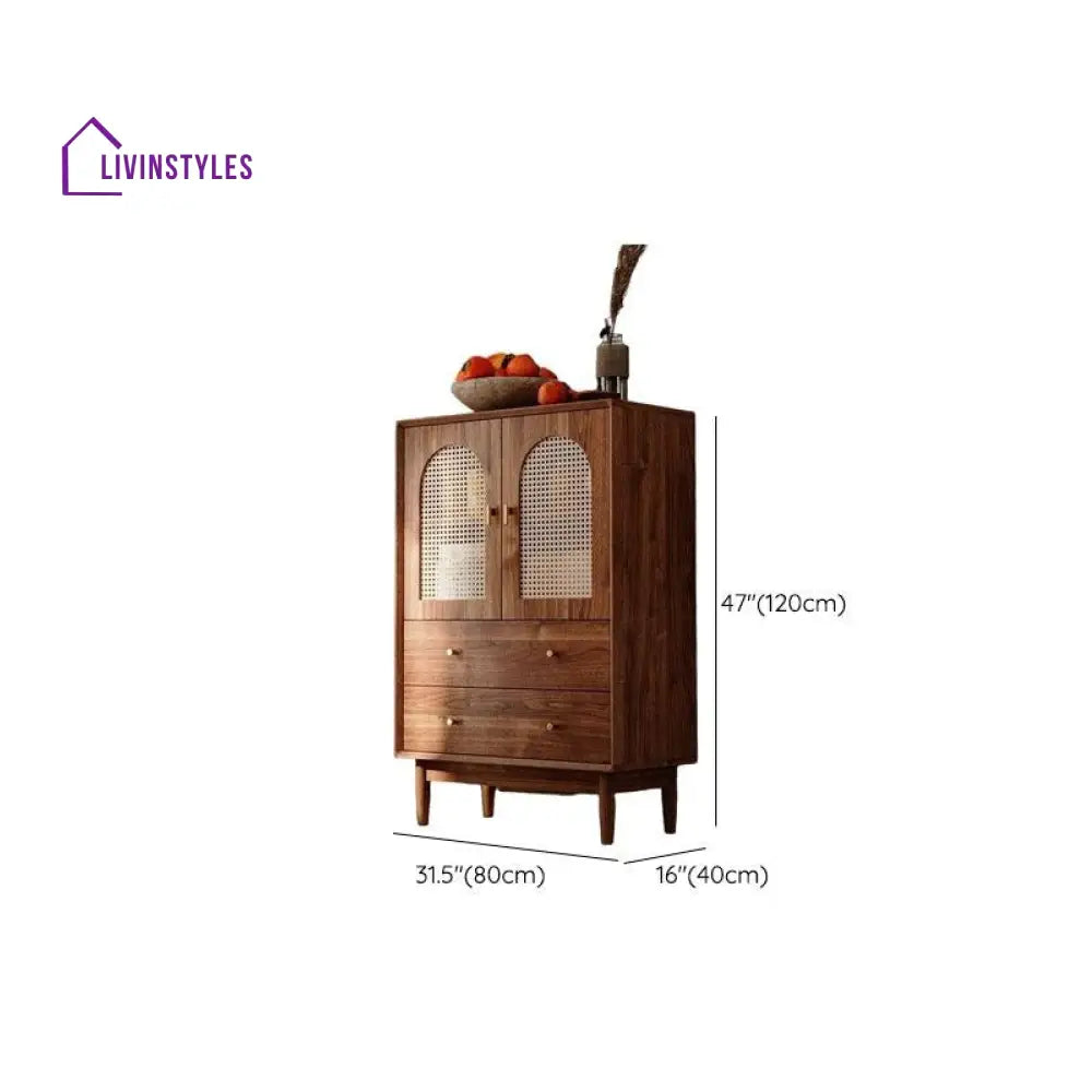 Oksana Solid Walnut Wood Chest of Drawers for Luxury Homes