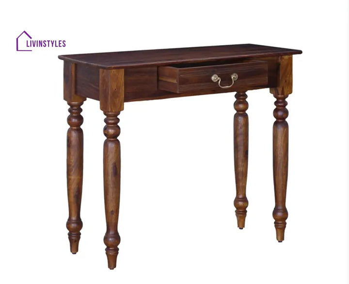 Oksana Solid Wood One Drawer Console Table Console Table