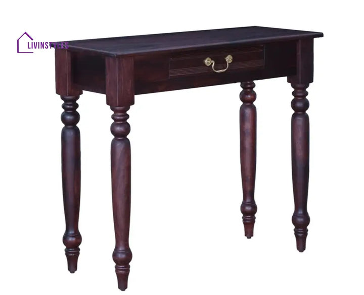 Oksana Solid Wood One Drawer Console Table Console Table