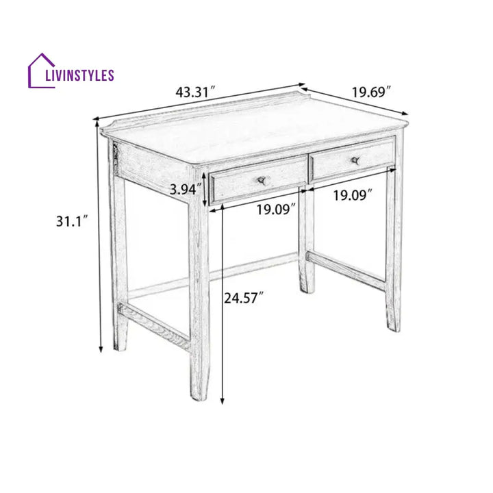 Oksana Solid Wood Study Table for Students