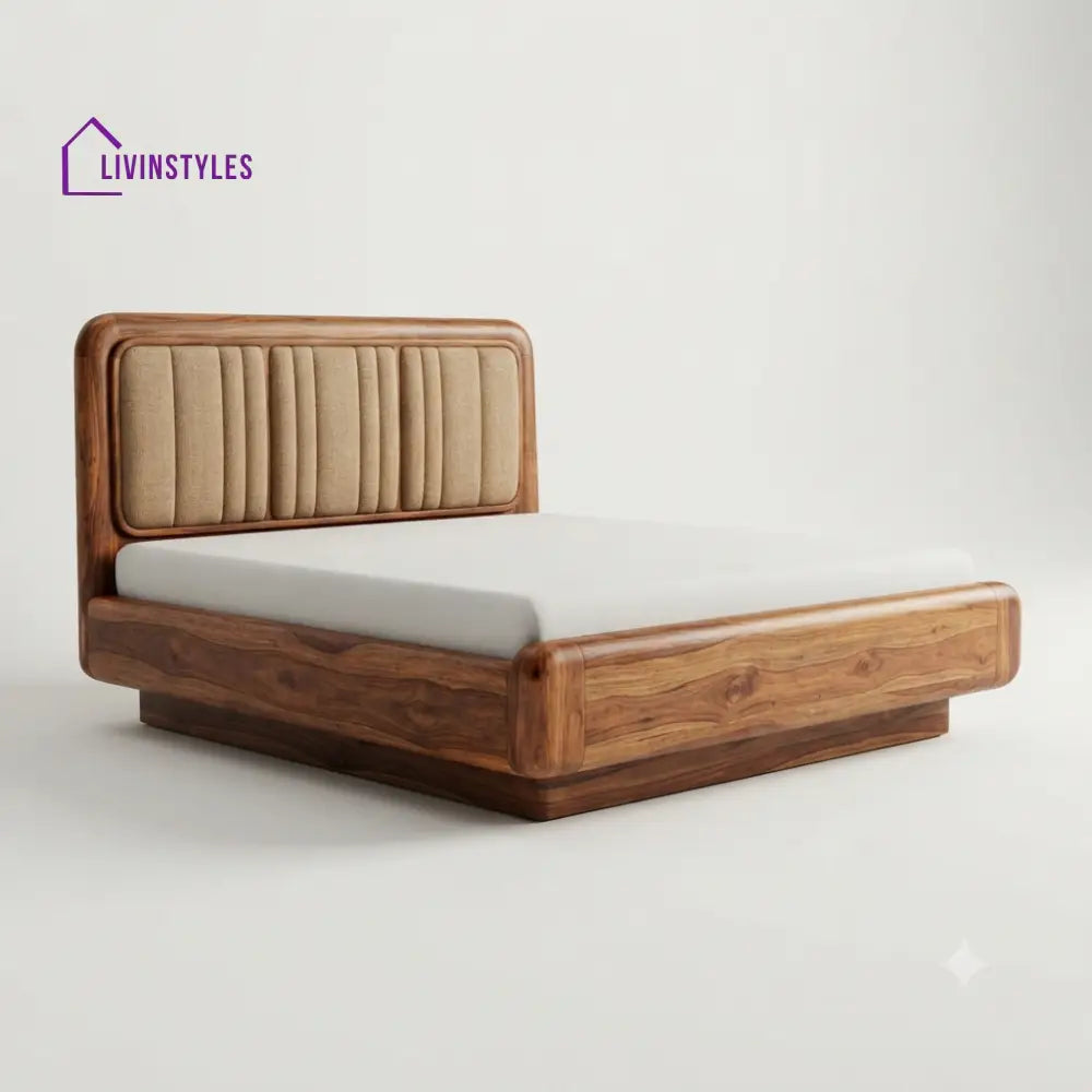 Olebogeng Wooden Double Bed | King Size Bed | Queen Size Bed - Bed Without Storage