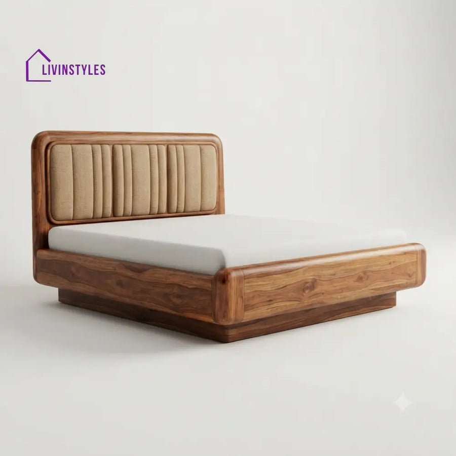 Olebogeng Wooden Double Bed | King Size Bed | Queen Size Bed - Bed Without Storage