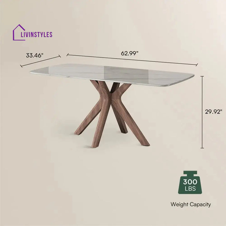 Oleg 7 Piece Modern Marble Dining Table Set for 6 Person