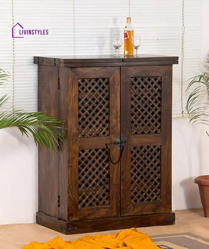 Oleh Solid Wood Bar Cabinet Bar