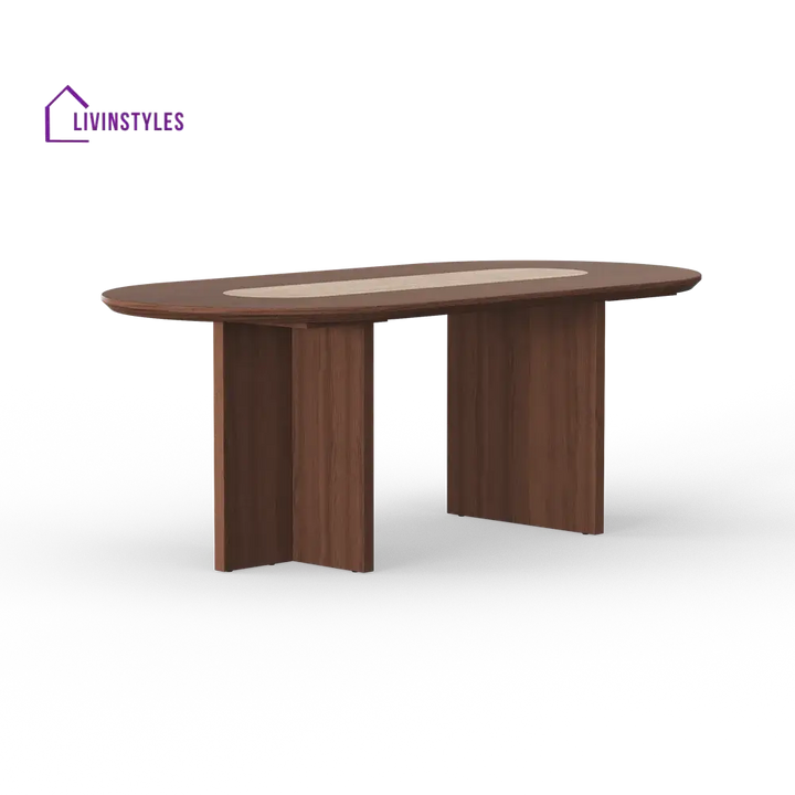 Olesya Solid Sheesham Wood and Marble Top 8 Seater Dining Table Set | Solid Wood Frame With Marble Top Combination