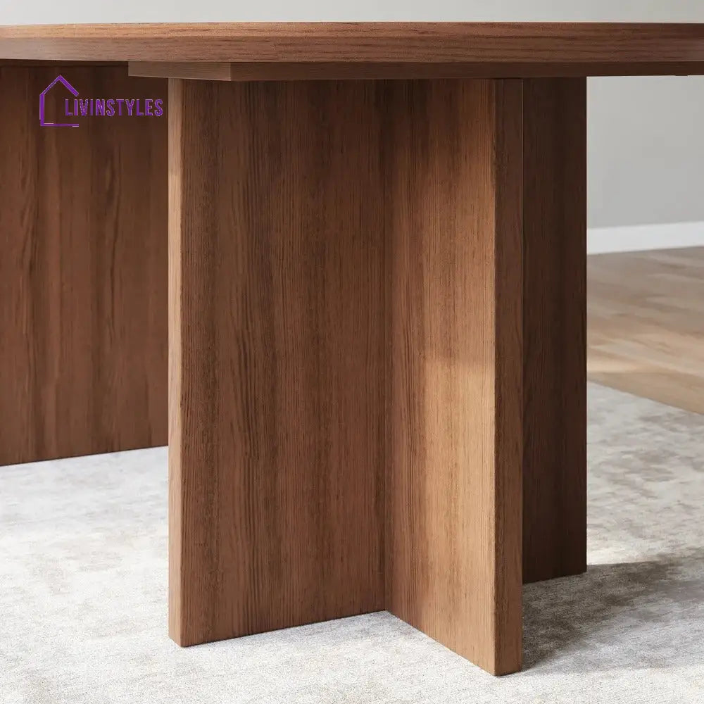 Olesya Solid Sheesham Wood and Marble Top 8 Seater Dining Table Set | Solid Wood Frame With Marble Top Combination