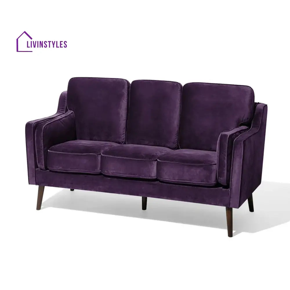 Olga 3 Seater Sofa in purple colour