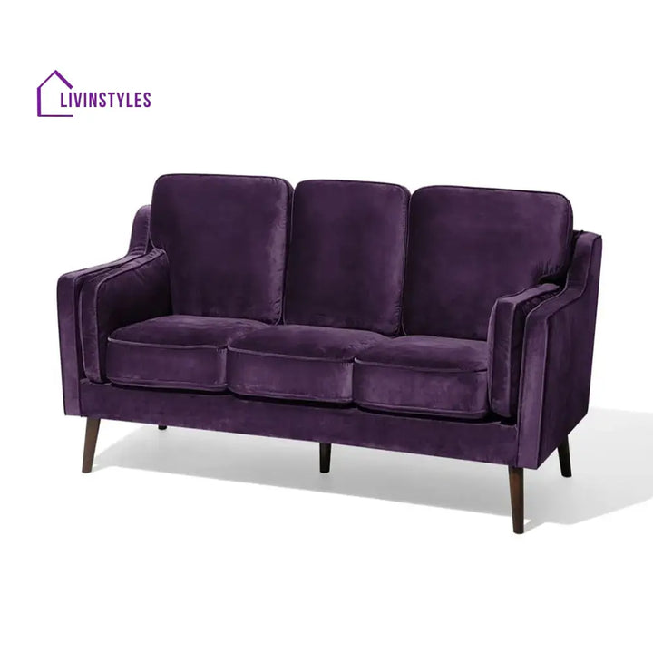 Olga 3 Seater Sofa in purple colour