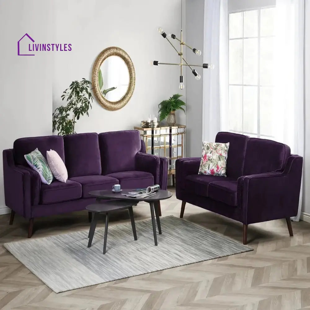 Olga 3 Seater Sofa in purple colour