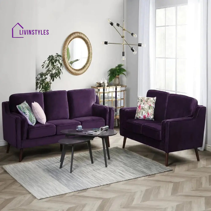 Olga 3 Seater Sofa in purple colour