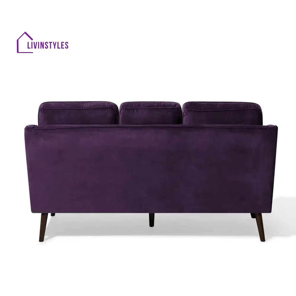 Olga 3 Seater Sofa in purple colour