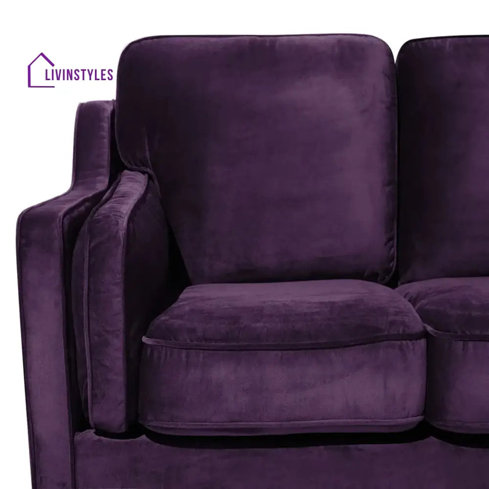 Olga 3 Seater Sofa in purple colour