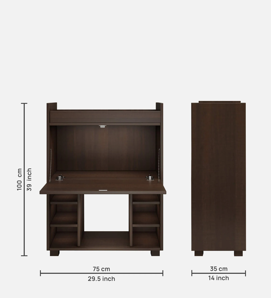 Matvii Bar Cabinet & Counter in Dark Finish