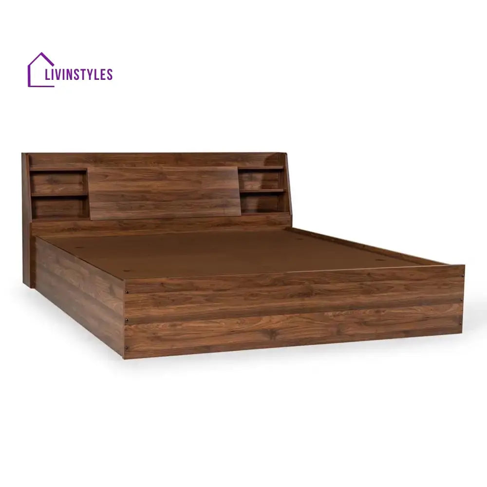 Olga Engineered Wood Bed with Storage