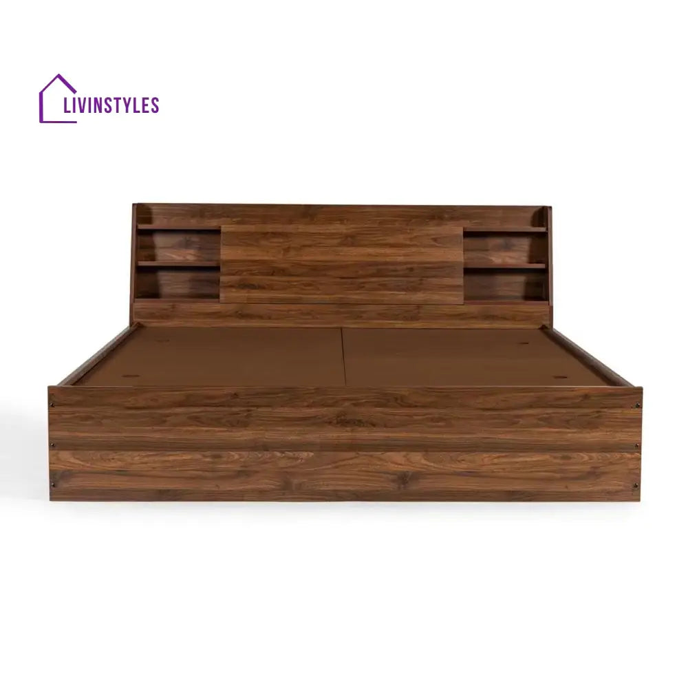 Olga Engineered Wood Bed with Storage