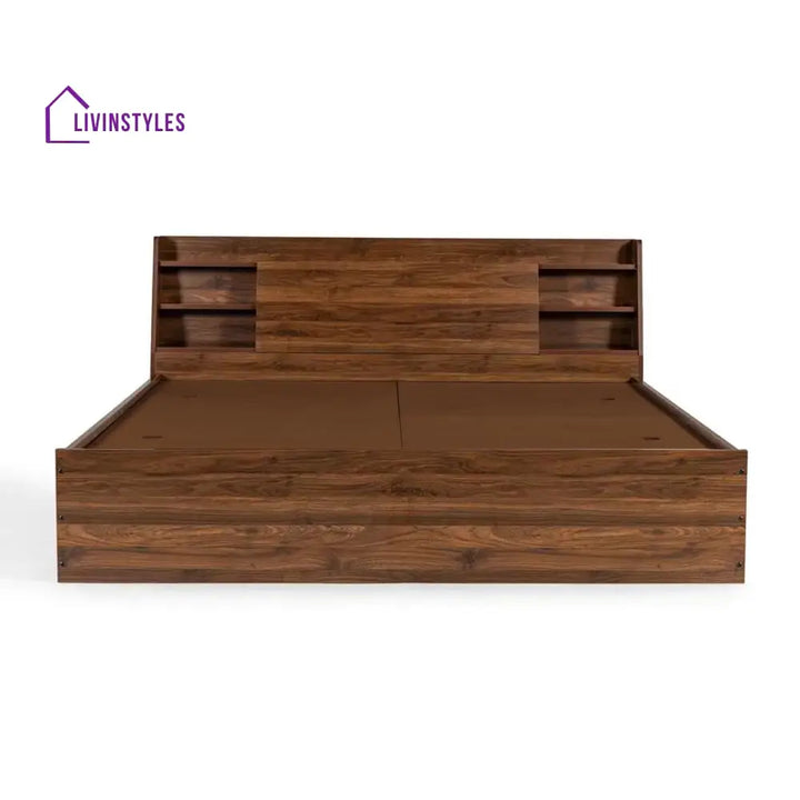 Olga Engineered Wood Bed with Storage
