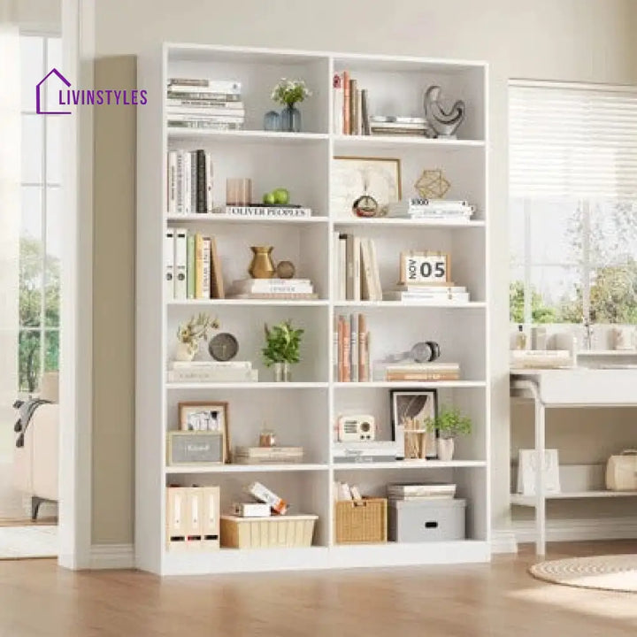 Olga Engineered Wood Bookshelves | Bookshelf for Living Room | Bedroom | Drawing Room | Study Room